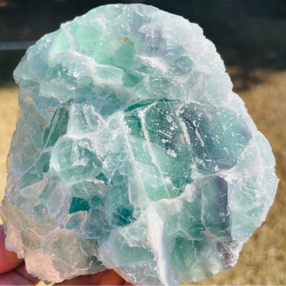 Green Fluorite Quartz Crystal 621 grams Mineral Huge Raw Natural Specimen #80 - Picture 13 of 15